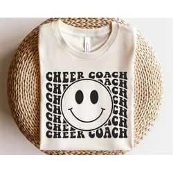 cheer coach svg, cheerleader svg, happy face svg, cheer mom shirt svg, sports mom svg, cheer life svg, team spirit svg,