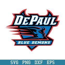 depaul blue demons logo svg, depaul blue demons svg, ncaa svg, png dxf eps digital file