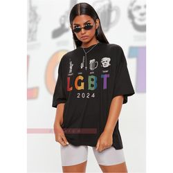 lgbt 2024 unisex shirts, pride month shirts, lgbtq queer af unisex t-shirt | human's right, funny lgbt t-shirt, gay prid