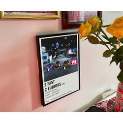2 fast 2 furious, fast and furious movie poster, cars poster, no framed, gift