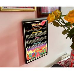 bonnaroo 2023 poster, bonnaroo music & art festival, 18/6/2023 music poster, no framed , gift