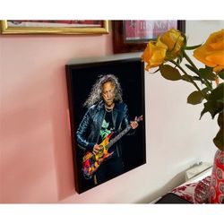 kirk hammett poster, metallica rock metal thrash poster, no framed, gift