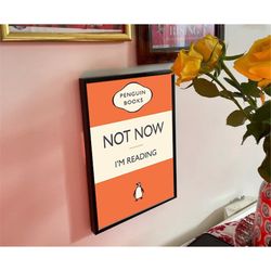 penguin books i am reading poster, no framed, gift