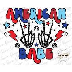 american babe png, 4th of july png, retro 4th of july png, sublimation design, fourth of july png, america png, retro pn