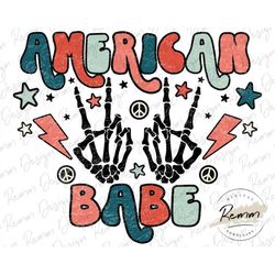american babe png, retro png, 4th of july png, retro 4th of july png, fourth of july, 4th of july sublimation design, am