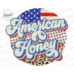 american honey png, retro, 4th of july png, leopard png, patriotic sublimation design, america png, usa png, sublimation