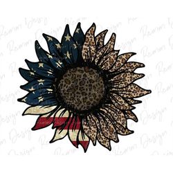 american leopard sunflower png, sunflower png, patriotic sunflower, 4th of july png, american flag sunflower, sublimatio