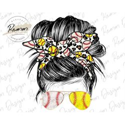 leopard baseball mom softball mom of both png, sunglasses headband mom life, baseball mama, softball mama, sublimate des