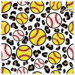 seamless softball and baseball leopard pattern png, sublimate download, digital paper, printable, animal print, cheetah,