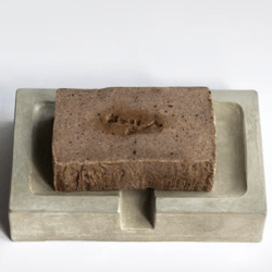 Rustic Concrete Soap Dish - Handcrafted Bathroom Accessory