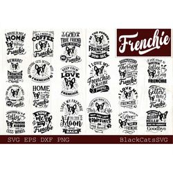 frenchie bundle svg 20 designs, french bulldog dog svg, i love my frenchie svg, frenchie dog svg, frenchie lover bundle
