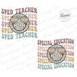 sped png, back to school png design, special education teacher, retro smiley face sublimation file, first day t shirt de