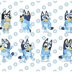 10 designs bluey svg bundle | bluey svg | bluey birthday | bluey party supplies | bluey birthday decorations| dog|png|ep
