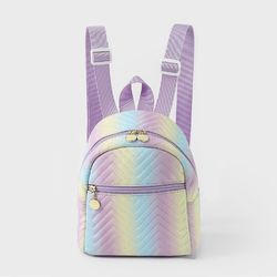 Mini Ombre Chevron Quilted Classic Backpack