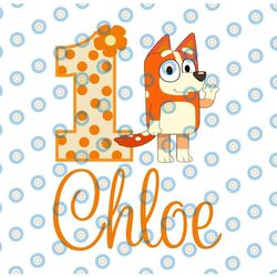 personalized name and age bluey birthday party svg, custom name bluey,  bluey family svg, birthday bluey svg, bluey bing