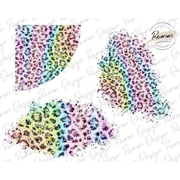 Rainbow Leopard Patches PNG, Distressed Colorful Leopard Pat | Inspire ...