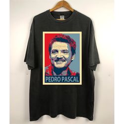 pedro pascal shirt, actor pedro pascal shirt retro 90s, javier pea shirt, narco pedro pascal fans, pedro pascal tribute