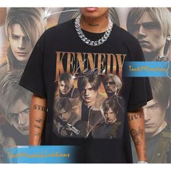 leon s. kennedy vintage tee, leon s. kennedy sweatshirt, leon s. kennedy 90s graphic shirt