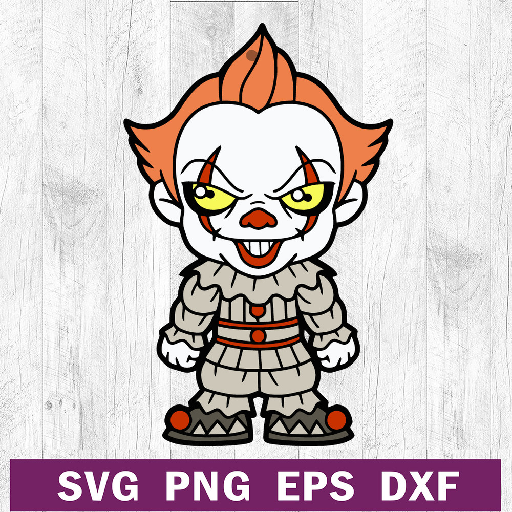 Pennywise chibi horror movie SVG