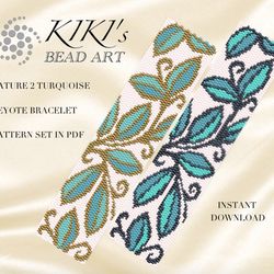 peyote bracelet pattern nature 2 peyote pattern design 2 drop peyote in pdf instant download diy
