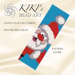 peyote bracelet pattern santa claus is coming peyote pattern design 2 drop peyote in pdf instant download diy