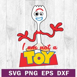 i am not a toy svg png file, toy story folky svg, folky trash svg