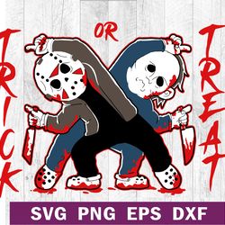 trick or treat jason voorhees svg png file, michael myers halloween svg, michael myers trick or treat svg