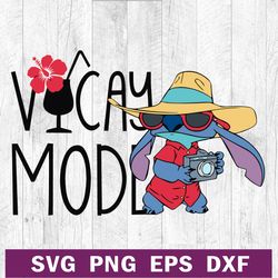 vacay mode stitch disney svg png file, stitch disney svg, disney summer svg