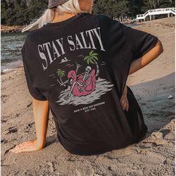 stay salty tshirts, salty skeleton tee, beach tee, salty t-shirt, funny skeleton beach tee, oversized tshirts