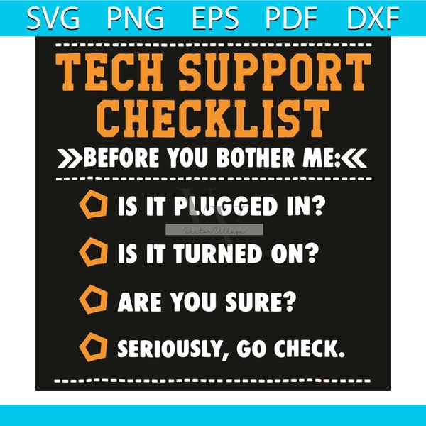 Technical Support Checklists Tech Support Checklist Svg, Trending Svg, Tech Support Check | Inspire ...