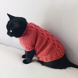 Cat jumper Sweater for pets Sphynx cats sweaters Dog sweaters Knitwear for cats wool cat clothes for kitten sphynx shirt