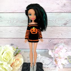 MH clothes - Halloween monster high clothes - Halloween sweater for monster high - mini paola reina clothes