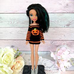 mh clothes - halloween monster high clothes - halloween sweater for monster high - mini paola reina clothes