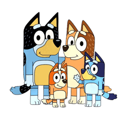 retro bluey friends png, bluey birthday party png, bluey character png, bluey heeler family png, bluey tumble gift png