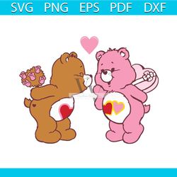 care bears png, care bears png font, clipart digital, png, love bear png