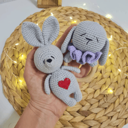 Set of 2 Baby toy 6-12 month, Crochet newborn toys, Crochet baby rattle, Bunny photography, Newborn toys, Newborn toys