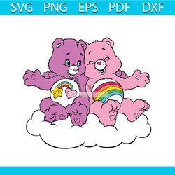 care bear cloud layered png, wish bear png care bear png, bear care png, cute bear png