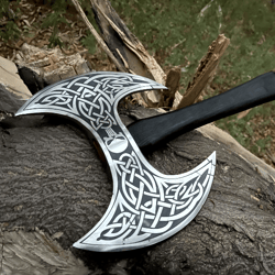 double headed axe, beautiful axe , viking axe , ragnar axe , valentine's day gift
