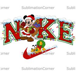 Mickey  x Mickey Mouse Christmas x Mickey Nike Png, Logo Brand Png, Swoosh Nike Png, Instant Download, Sublimation