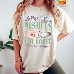 funny vintage disney toy story buzz lightyear mrs. nesbitts tea house 1995 shirt, retro disney pixar toy story to infini