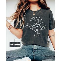 comfort colors disney mickey mouse shirt, walt disney world shirt, sketch mickey shirt, disney shirt, disneyland shirt,