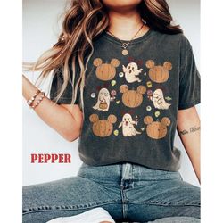 comfort colors retro mickey pumpkins head mickey boo shirt, mickey spooky season halloween shirt, disney spooky shirt di