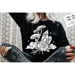 magic mushrooms svg, mushrooms and flowers svg, floral mushroom svg, mushrooms svg, magic illustration svg