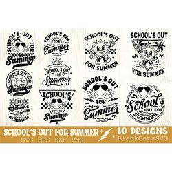 school's out for summer svg, school's out for summer bundle svg, last day of school svg, end of school svg, school's out