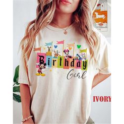 mickey and friends birthday comfort colors shirt, disney birthday girl, disney birthday squad, disney birthday family, d