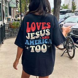 she loves jesus and america too comfort colors shirt, god bless america shirt, jesus lover america shirt, independence d