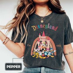 vintage disneyland est 1955 comfort colors shirt, disneyland 1955 shirt, magic kingdom, mickey and friends shirt, vintag