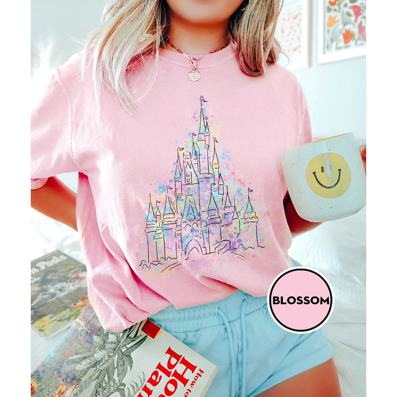 Disney Vacation Shirt, Disney Castle Shirt, Disney Family Shirt, Family Vacation Shirt, Disney Trip Shirt, Disney Watercolor Castle, Disney - 1.jpg