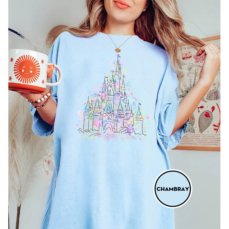 Disney Vacation Shirt, Disney Castle Shirt, Disney Family Shirt, Family Vacation Shirt, Disney Trip Shirt, Disney Watercolor Castle, Disney - 6.jpg