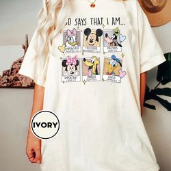 god says that i am shirt, disney shirt, disney mickey minnie shirt, mickey and friends shirt, animal kingdom tshirt, dis